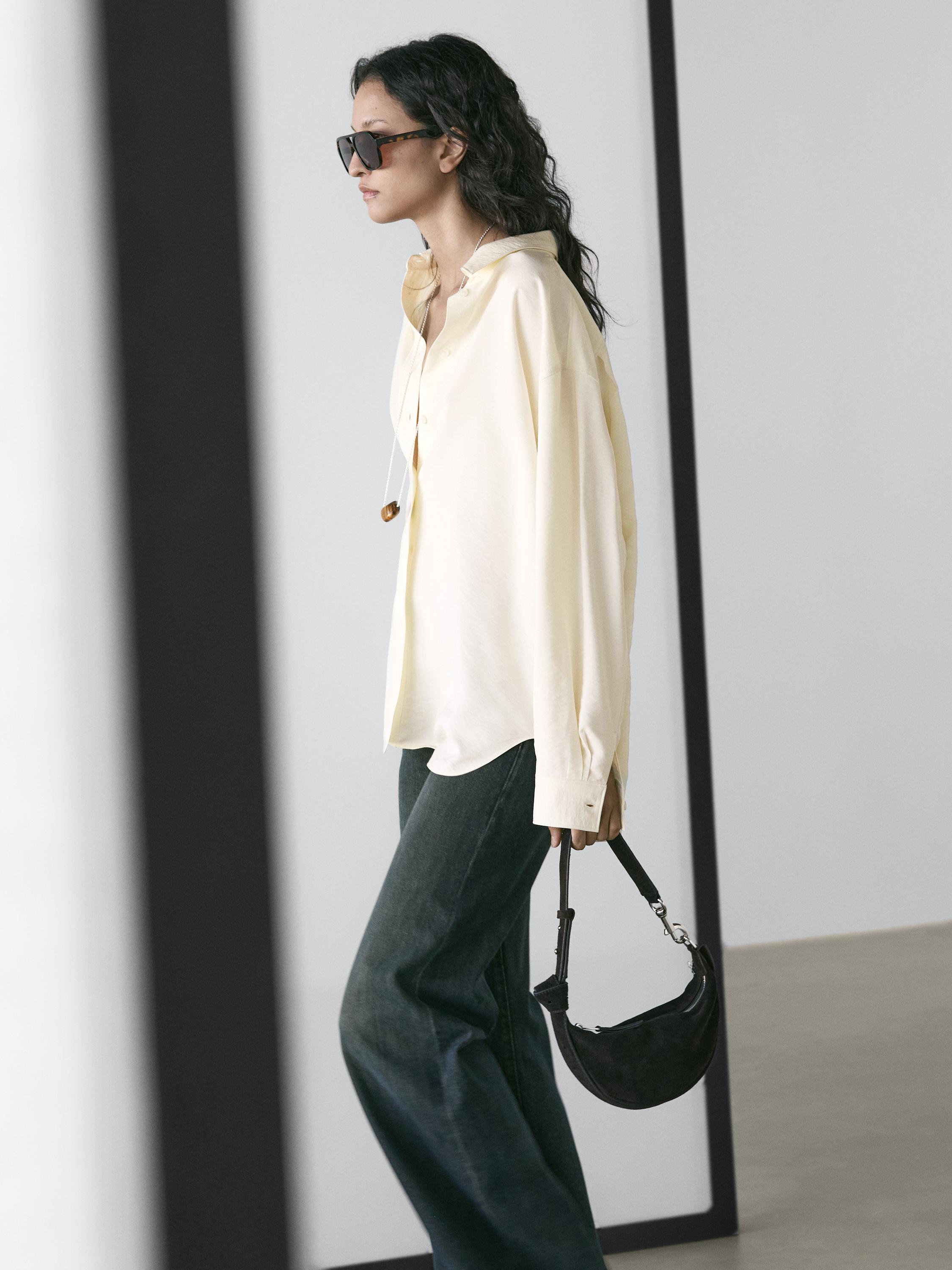 Chemisier oversize à manches longues